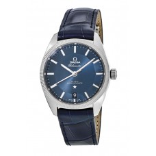 Omega Constellation Globemaster Blue Dial Leather Strap Men's Replica Watch 130.33.39.21.03.001