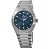 Omega Constellation Star 27mm Blue Diamond Dial Stainless Steel Women's Replica Watch 131.10.34.20.53.001