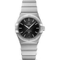 Omega Constellation Quartz 36mm Black Dial Stainless Steel Women's Replica Watch 131.10.36.60.01.001