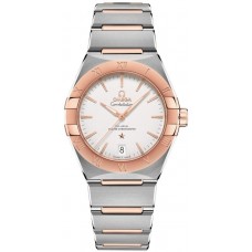 Omega Constellation Co-Axial Master Chronometer Silver Dial Rose Gold and Stainless Steel Men's Replica Watch 131.20.36.20.02.001