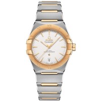 Omega Constellation Co-Axial Master Chronometer Silver Dial Yellow Gold and Stainless Steel Men's Replica Watch 131.20.36.20.02.002