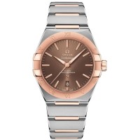 Omega Constellation Co-Axial Master Chronometer Brown Dial Rose Gold and Stainless Steel Men's Replica Watch 131.20.39.20.13.001