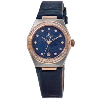 Omega Constellation Co-Axial Master Chronometer Blue Dial Diamond  Women's Replica Watch 131.28.29.20.99.003