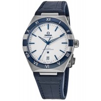 Omega Constellation Co-Axial Master Chronometer White Dial Leather Strap Men's Replica Watch 131.33.41.21.04.001