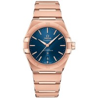 Omega Constellation Co-Axial Master Chronometer Blue Dial Sedna Gold Men's Replica Watch 131.50.39.20.03.001