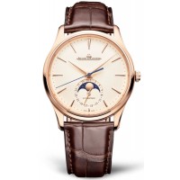 Jaeger LeCoultre Master Ultra Thin Beige Dial Leather Strap Men's Replica Watch 1362510