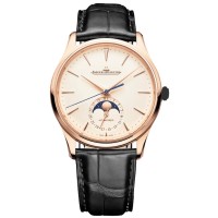 Jaeger LeCoultre Master Ultra Thin Beige Dial Leather Strap Men's Replica Watch 1362511