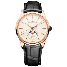 Jaeger LeCoultre Master Ultra Thin Beige Dial Leather Strap Men's Replica Watch 1362511