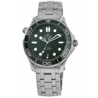 Omega Seamaster Diver 300 M Green Dial Steel Bracelet Men's Replica Watch 210.30.42.20.10.001