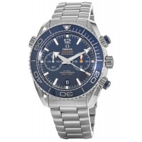 Omega Seamaster Planet Ocean 600M Chronograph 45.5mm Co-Axial Mater Chronometer Blue Ceramic Dial Steel Men's Replica Watch 215.30.46.51.03.001