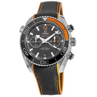 Omega Seamaster Planet Ocean 600M Chronograph 45.5mm Automatic Black &amp; Orange Bezel Rubber Strap  Men's Replica Watch 215.32.46.51.01.001
