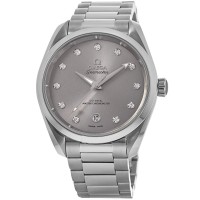 Omega Seamaster Aqua Terra Grey Diamond Dial Steel Women's Replica Watch 220.10.38.20.56.001