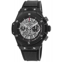 Hublot Big Bang Unico Black Magic Ceramic Rubber Strap  Men's Replica Watch 411.CI.1170.RX