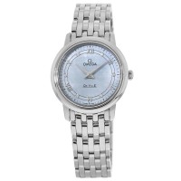 Omega De Ville Prestige Blue Mother of Pearl Diamond Dial Women's Replica Watch 424.10.27.60.57.001