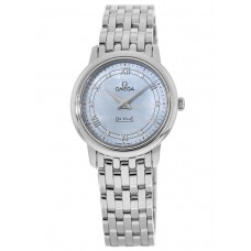 Omega De Ville Prestige Blue Mother of Pearl Diamond Dial Women's Replica Watch 424.10.27.60.57.001