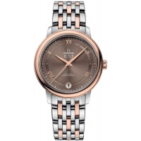 Omega De Ville Prestige Co-Axial 32.7mm Brown Dial Rose Gold and Steel Women's Replica Watch 424.20.33.20.13.001