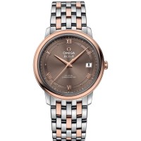 Omega De Ville Prestige Co-Axial 36.8mm Brown Dial Rose Gold and Steel Men's Replica Watch 424.20.37.20.13.001