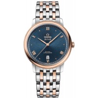 Omega De Ville Prestige Co-Axial 39.5mm Blue Dial Rose Gold and Steel Men's Replica Watch 424.20.40.20.03.001