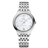Omega De Ville Prestige Co-Axial Master Chronometer 34mm Mother of Pearl Dial Steel Women's Replica Watch 434.10.34.20.05.001