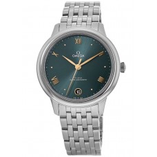 Omega De Ville Prestige Co-Axial Master Chronometer 34mm Green Dial Steel Women's Replica Watch 434.10.34.20.10.001