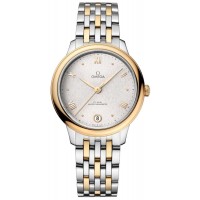 Omega De Ville Prestige Co-Axial Master Chronometer 34mm Silver Dial Yellow Gold and Steel Women's Replica Watch 434.20.34.20.02.002