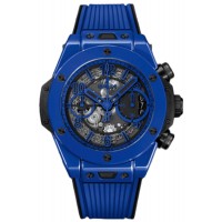 Hublot Big Bang Unico Blue Magic Skeleton Dial Rubber Strap Men's Replica Watch 441.ES.5119.RX