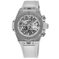 Hublot Big Bang Unico Skeleton Titanium White Rubber Strap Men's Replica Watch 441.NE.2011.RW