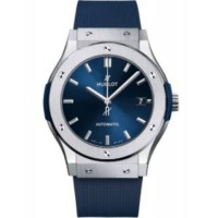 Hublot Classic Fusion Blue Dial Rubber Strap Men's Replica Watch 511.NX.7170.RX