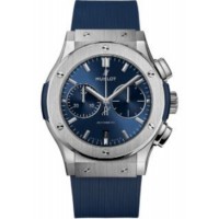 Hublot Classic Fusion Chronograph Blue Dial Rubber Strap Men's Replica Watch 521.NX.7170.RX