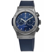 Hublot Classic Fusion Chronograph Titanium Blue Dial Rubber Strap Men's Replica Watch 541.NX.7170.RX