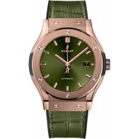 Hublot Classic Fusion Automatic Green Dial Green Leather Strap Men's Replica Watch 542.OX.8980.LR