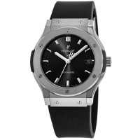 Hublot Classic Fusion Automatic Black Dial Rubber Strap Women's Replica Watch 565.NX.1470.RX