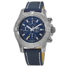 Breitling Avenger Chronograph 45 Automatic Blue Dial Leather Strap Men's Replica Watch A13317101C1X1