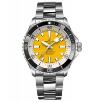 Breitling Superocean Automatic 42 Yellow Dial Steel Men's Replica Watch A17375211I1A1