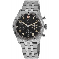 Breitling Classic Avi Chronograph 42 P-51 Mustang Black Dial Steel Bracelet Men's Replica Watch A233803A1B1A1