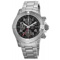 Breitling Avenger Chronograph GMT 45 Black Dial Steel Men's Replica Watch A24315101B1A1