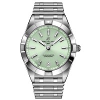 Breitling Chronomat Quartz 32 Green Diamond Dial Steel Women's Replica Watch A7731010L1A1
