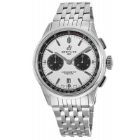 Breitling Premier B01 Chronograph 42 Automatic Silver Panda Dial Steel Men's Replica Watch AB0118221G1A1