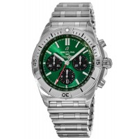 Breitling Chronomat B01 42 Green Chronograph Dial Stainless Steel Men's Replica Watch AB0134101L1A1