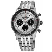 Breitling Navitimer B01 Chronograph 43 Silver Dial Steel Men's Replica Watch AB0138241G1A1