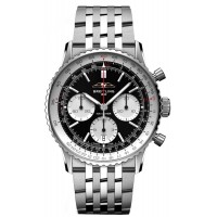 Breitling Navitimer B01 Chronograph 41 Black Dial Steel Men's Replica Watch AB0139211B1A1