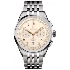 Breitling Premier B01 Chronograph 42 Cream Dial Steel Men's Replica Watch AB0145211G1A1