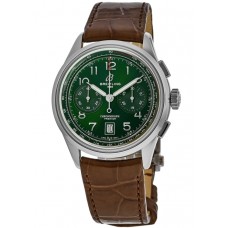 Breitling Premier B01 Chronograph 42 Green Dial Leather Strap Men's Replica Watch AB0145371L1P1