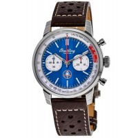 Breitling Top Time Shelby Cobra Blue Dial Leather Strap Men's Replica Watch AB01763A1C1X1