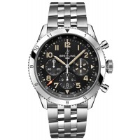 Breitling Super Avi B04 Chronograph GMT 46 P-51 Mustang Black Dial Steel Men's Replica Watch AB04453A1B1A1