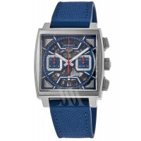 Tag Heuer Monaco Blue Dial Rubber Strap Men's Replica Watch CBL2182.FT6235