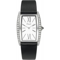 Piaget Limelight Silver Dial Diamond White Gold Satin Strap Women's Replica Watch G0A41189