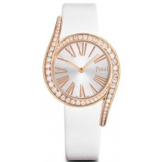 Piaget Limelight Gala Silver Dial Diamond White Satin Strap Women's Replica Watch G0A42151