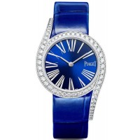 Piaget Limelight Gala Blue Dial Diamond Blue Leather Strap Women's Replica Watch G0A42163