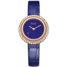 Piaget Possession Blue Dial Blue Leather Strap Women's Replica Watch G0A43086